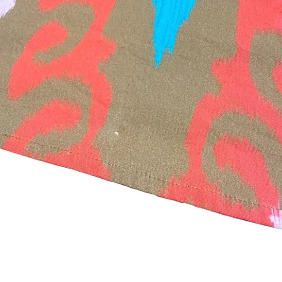 Sheridan French Madison Dress Caramel Ikat Print Bold Boho Flowy Size XS Women's - Picture 7 of 15